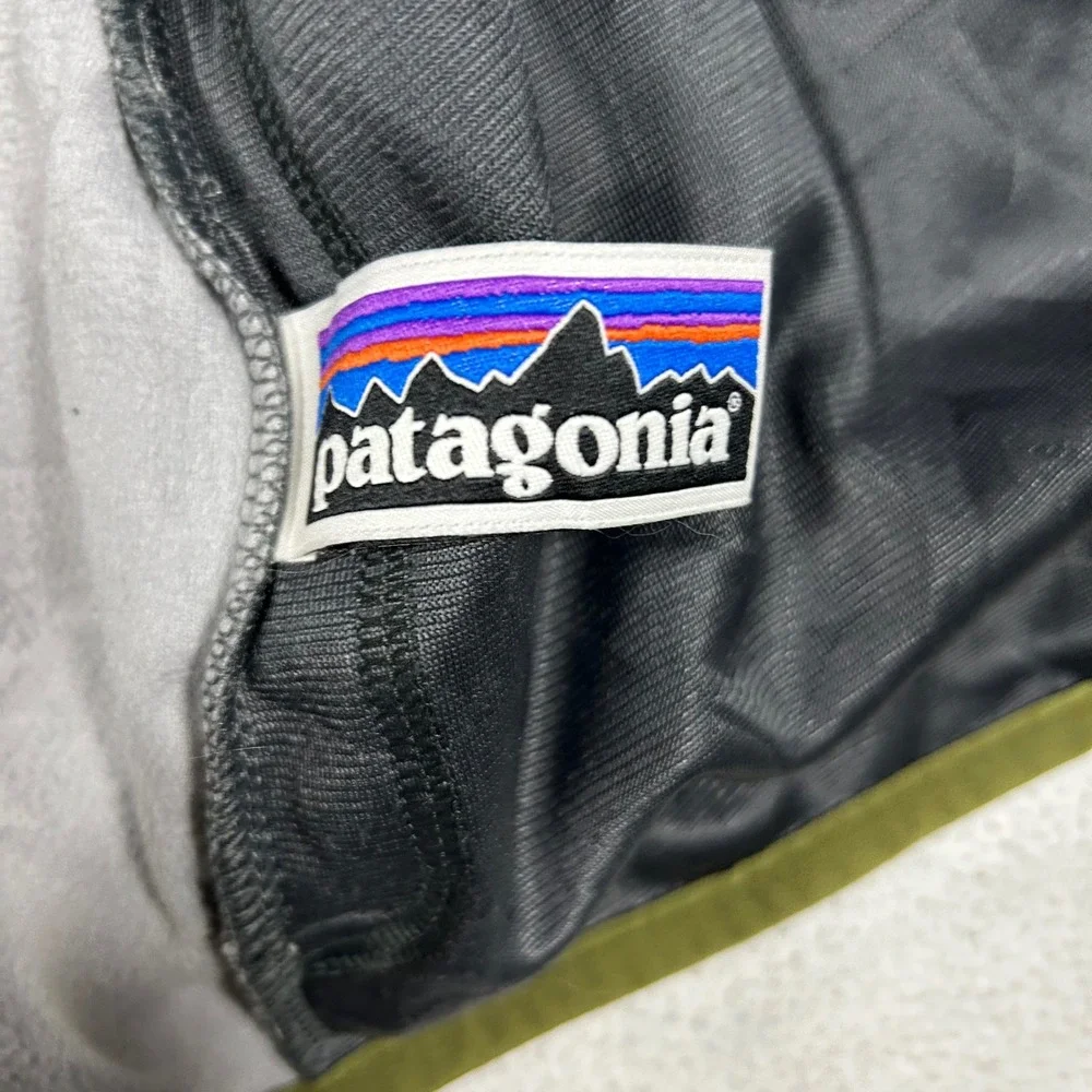 Patagonia Fleece Hoodie Kids XL 14 Grey Blue Colorblock Full Zip Jacket